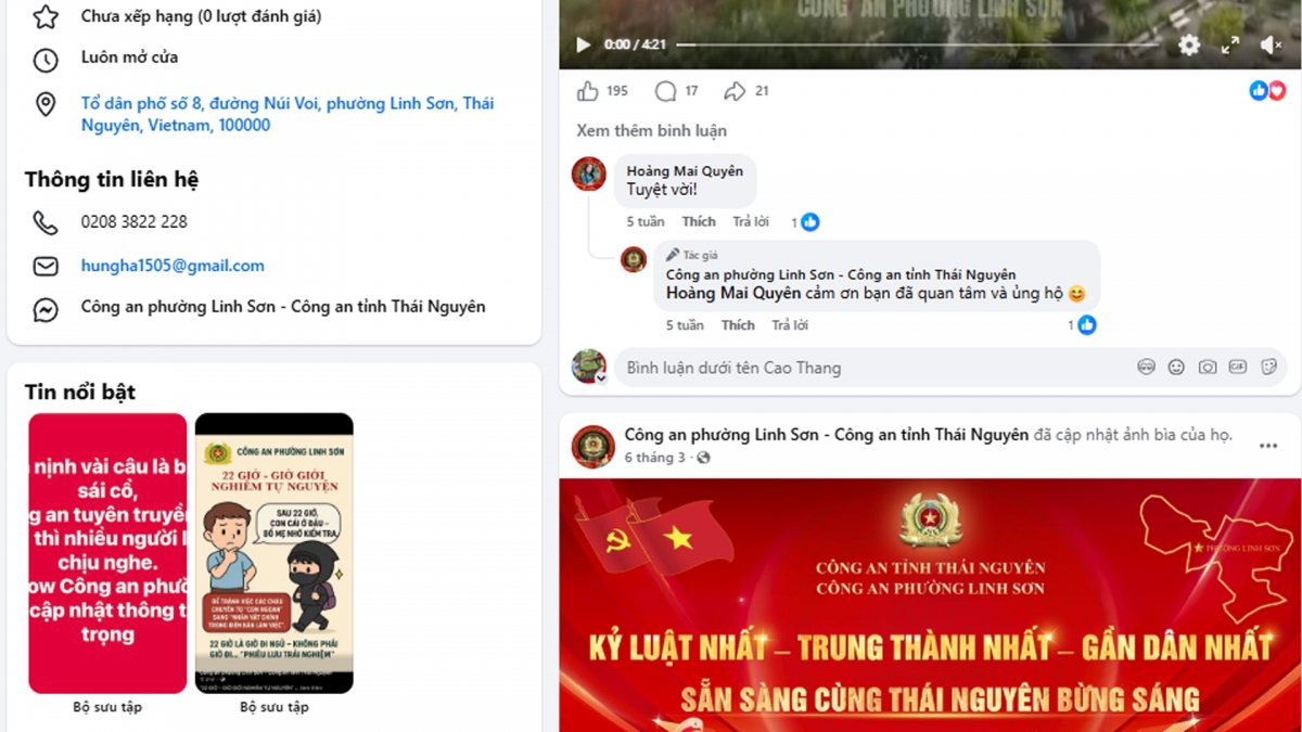 Fanpage công an phường: “Kênh nóng” tiếp nhận tin tố giác 24/7